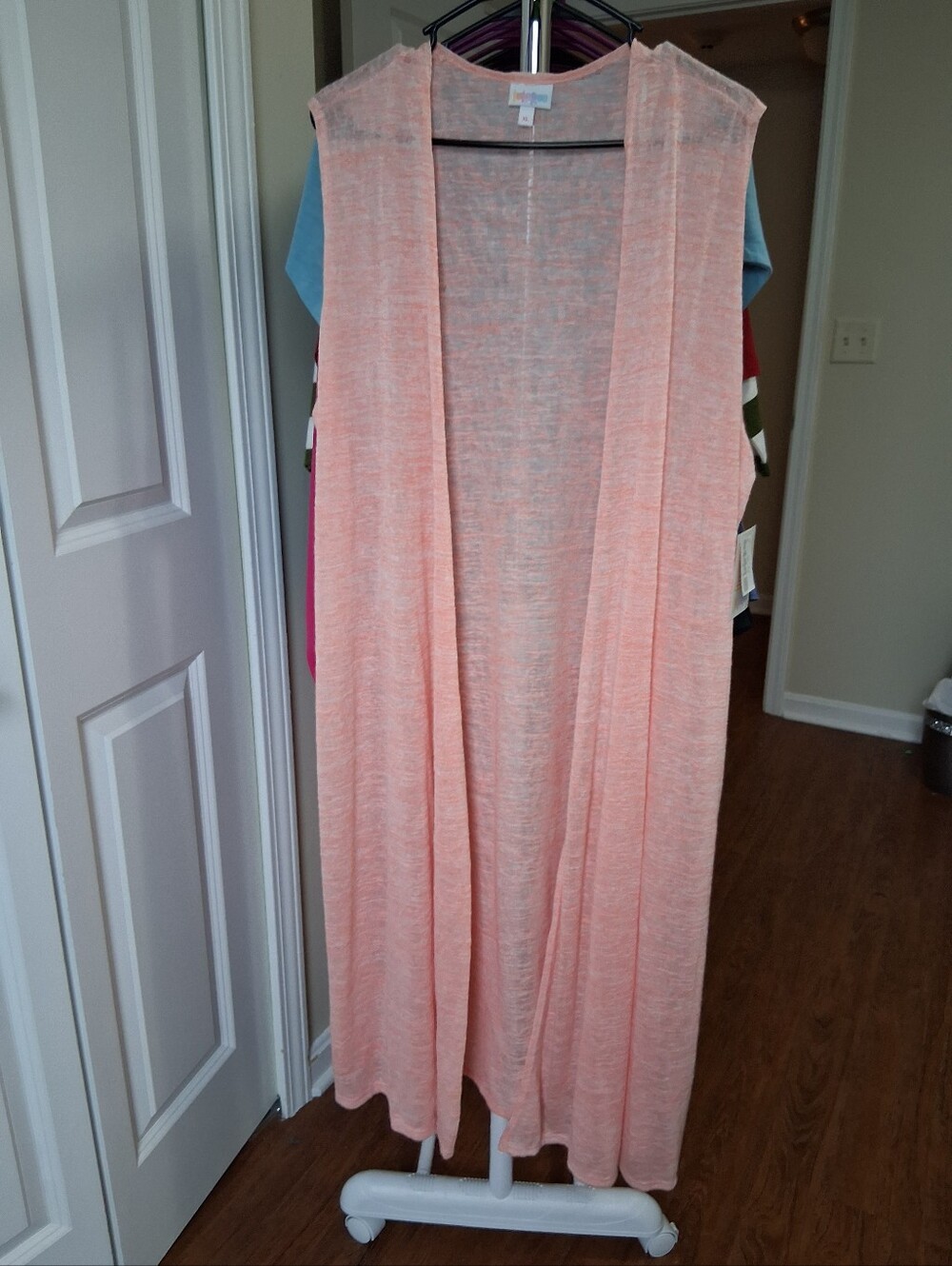 Sleeveless Open-Front Duster